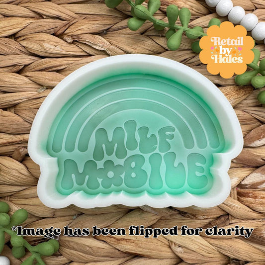 MILF Mobile Freshie Mold, adult car freshie design oven safe silicone molds for wax melts mom mold for resin mom car freshie mold