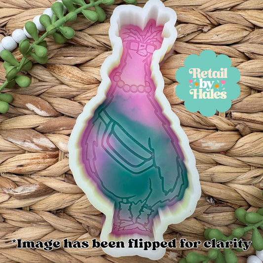 Bougie Chicken Freshie Mold, silicone molds, freshie molds, western freshie molds, homesteading freshie mold, funny chicken soap mold