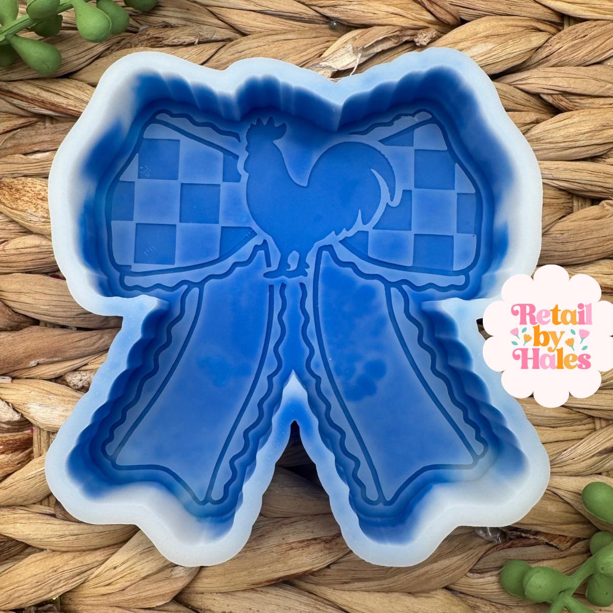 Chicken Bow Freshie Mold, Rooster Bow Soap Mold