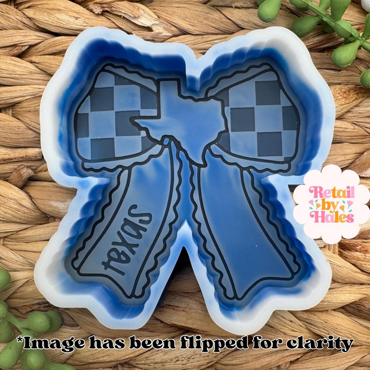 Texas Bow Freshie Mold, Texas Soap Mold