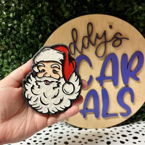 Santa Freshie Mold, freshie making supplies, Christmas freshie mold, santa claus silicone mold, Cute Santa mold, retro santa face mold