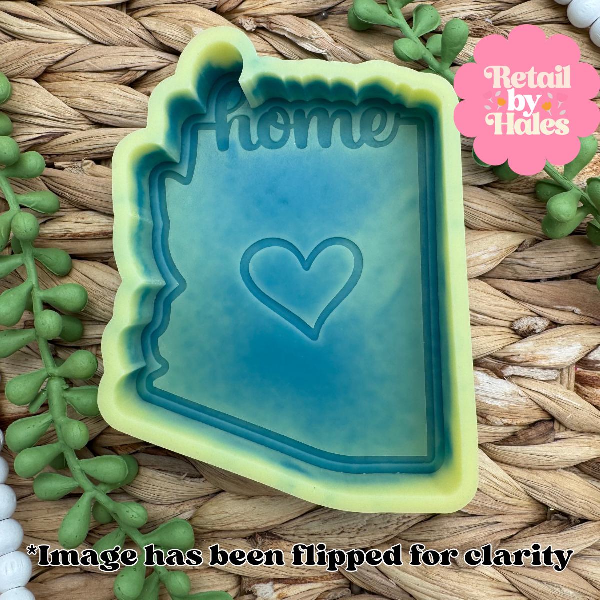 Arizona Freshie Mold, Home State Freshie Molds, USA Freshie Molds, Beginner Aroma Bead Molds, Arizona State Freshie Mold