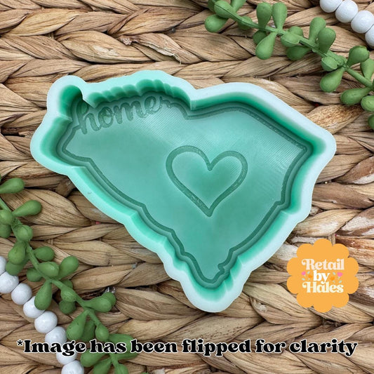 South Carolina Freshie Mold, Home State Freshie Molds, USA Freshie Molds, Beginner Aroma Bead Molds, South Carolina State Freshie Mold