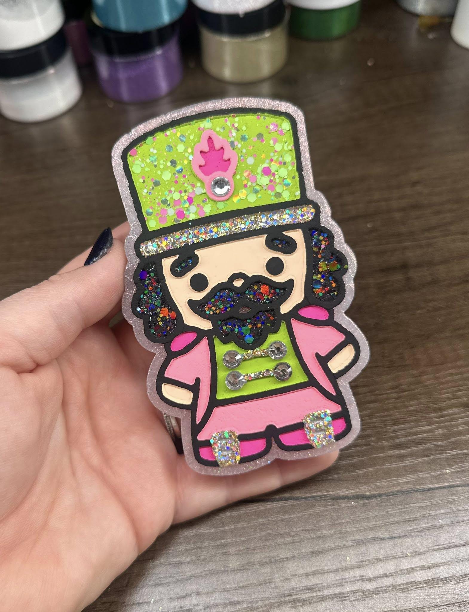 Nutcracker Freshie Mold, Christmas freshie mold, nutcracker soap mold, nutcracker wax mold, nutcracker bath bomb mold, christmas silicone