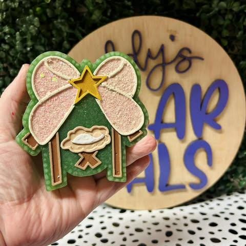 Nativity Manger Freshie Mold, Manger with Bow freshie mold, Christmas freshie mold, Jesus Christmas Freshie Molds, Nativity Freshie Mold