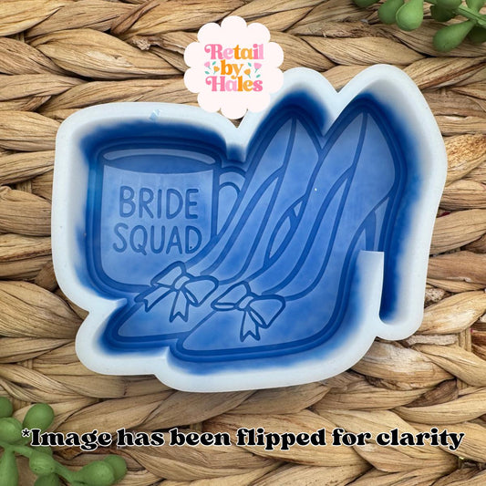 Bride Squad Freshie Mold, freshie making supplies, bridesmaid wedding freshie mold