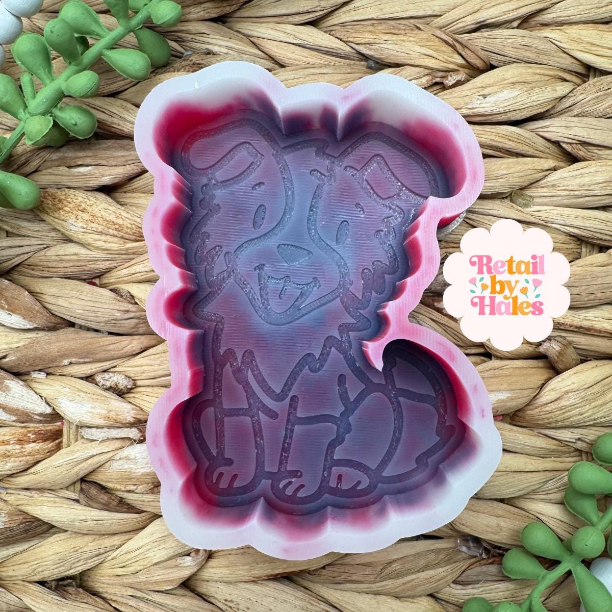 Border Collie Freshie Mold, aroma bead molds, freshie making supplies, animal freshie molds, bestselling freshie molds, dog freshie molds