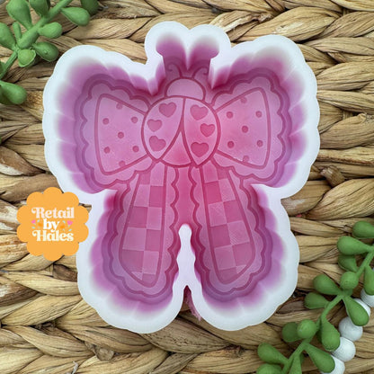 Ladybug Bow Freshie Mold, spring freshie mold, summer silicone mold, valentine freshie, flower ladybug freshie mold, cute freshie mold