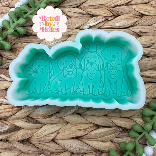 Valentine Dogs Freshie Mold