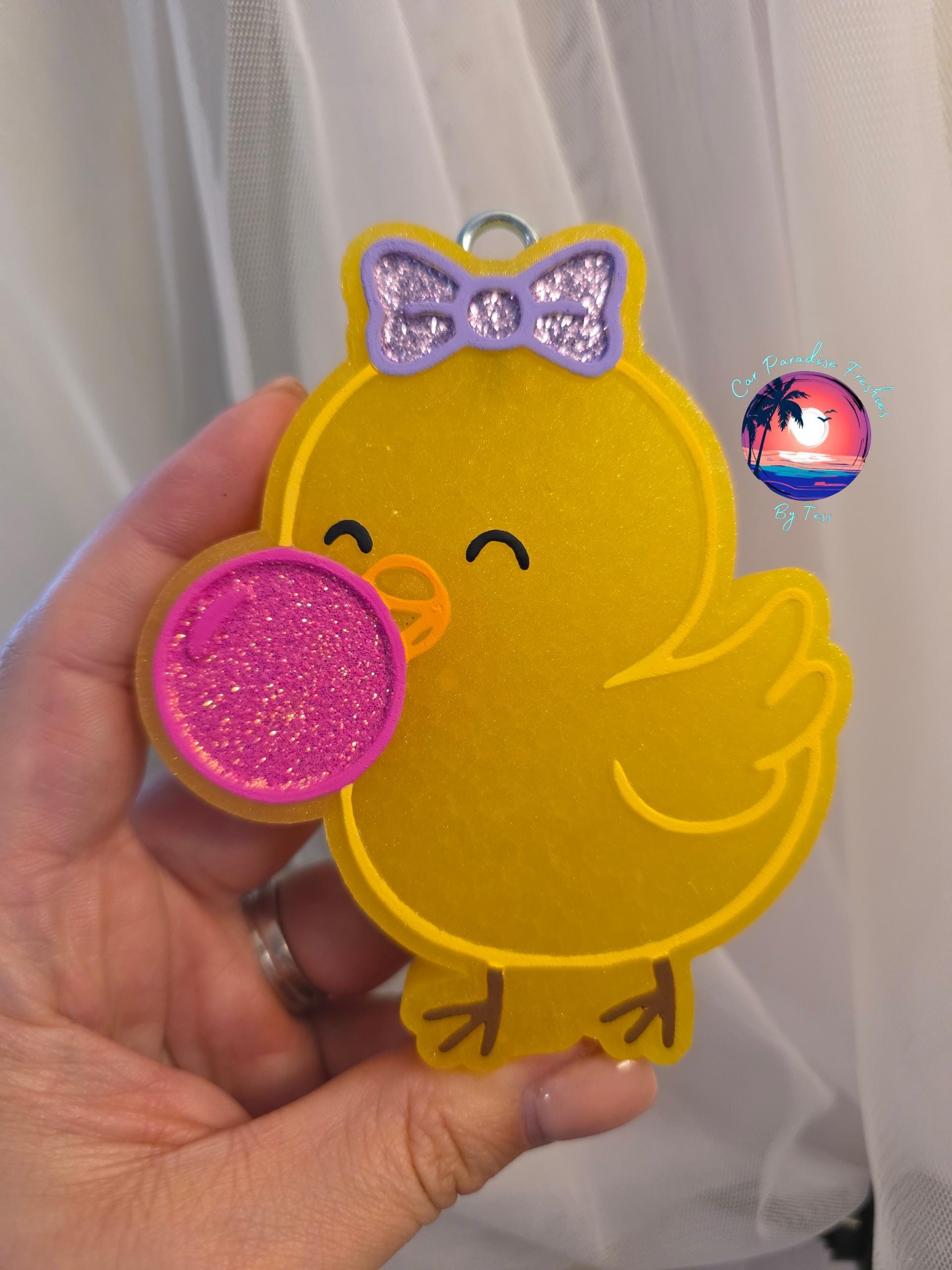 Easter Chick with Bubblegum Freshie Mold, Easter Freshie Molds, Cute Chick Soap mold