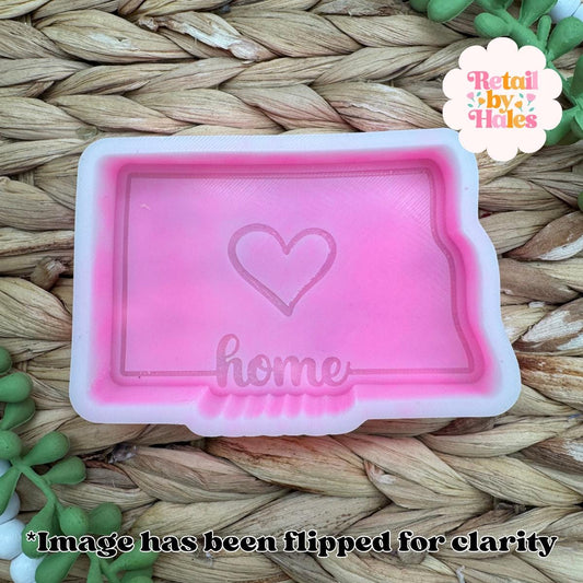 North Dakota Freshie Mold, Home State Freshie Molds, USA Freshie Molds, Beginner Aroma Bead Molds, North Dakota State Freshie Mold