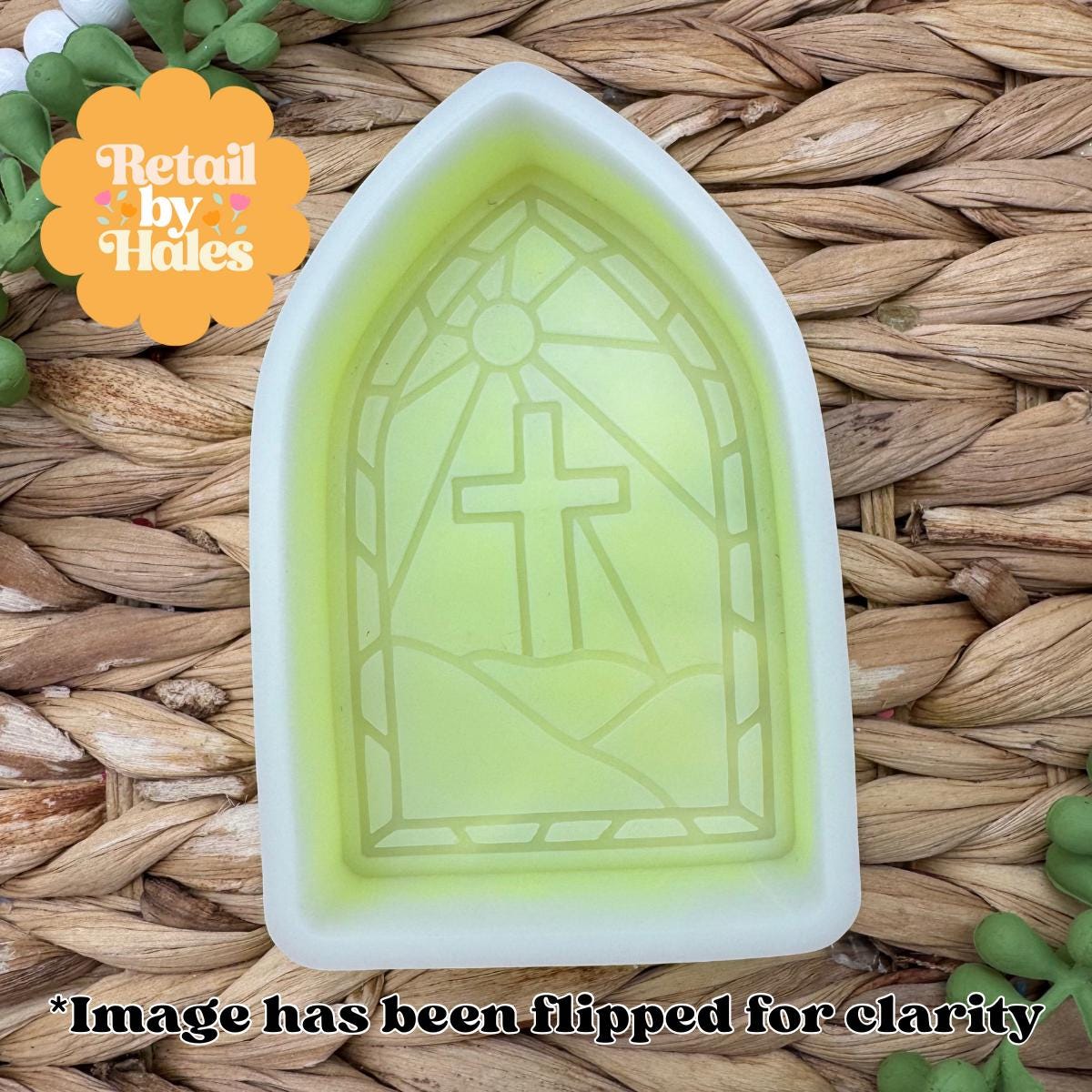 Mosaic Cross Freshie Mold for easter, car freshie design oven safe silicone cross mold for resin cross easter mold for bath bombs