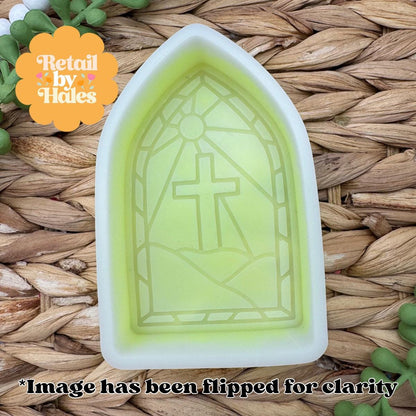 Mosaic Cross Freshie Mold for easter, car freshie design oven safe silicone cross mold for resin cross easter mold for bath bombs