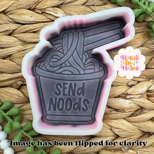 Send Noods Ramen Noodle Freshie Mold, freshie supplies, funny freshie molds for men, adult humor freshie mold, valentine freshie mold