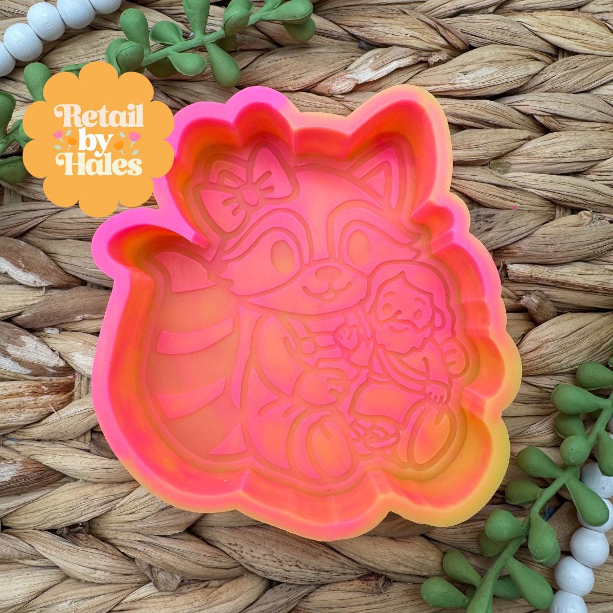 Raccoon with Jesus Doll Freshie Mold for easter, car freshie design oven safe silicone cross mold for wax, cross easter mold for bath bombs