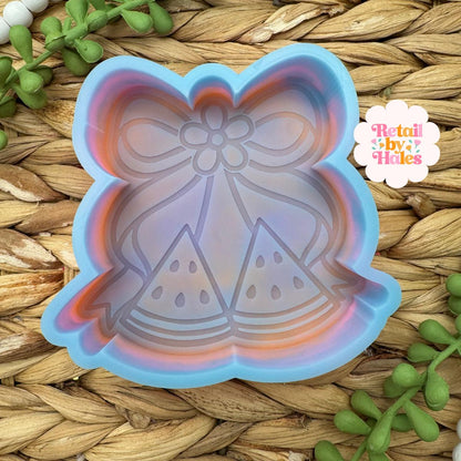 Watermelon Cherries Freshie Mold, summer freshie molds, floral watermelon mold, watermelon soap mold, girly coquette freshie mold