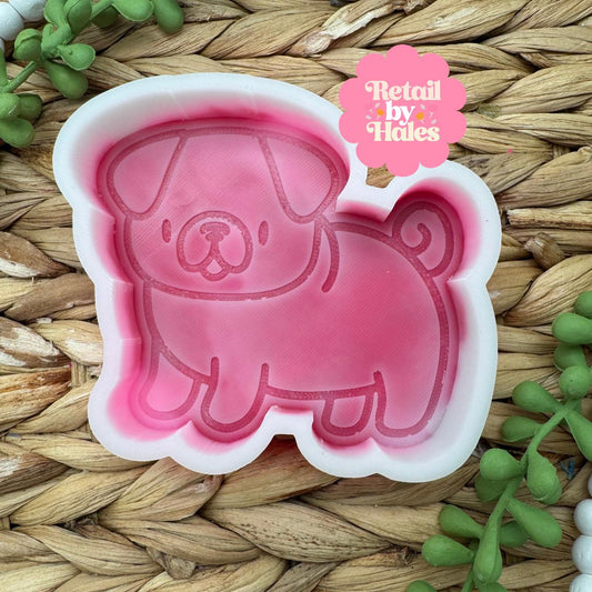 Pug Freshie Mold, Dog Freshie Mold, Dog Breed Freshie Molds, Freshie Molds for Beginners, Heat Safe Silicone Mold, Simple Freshie molds