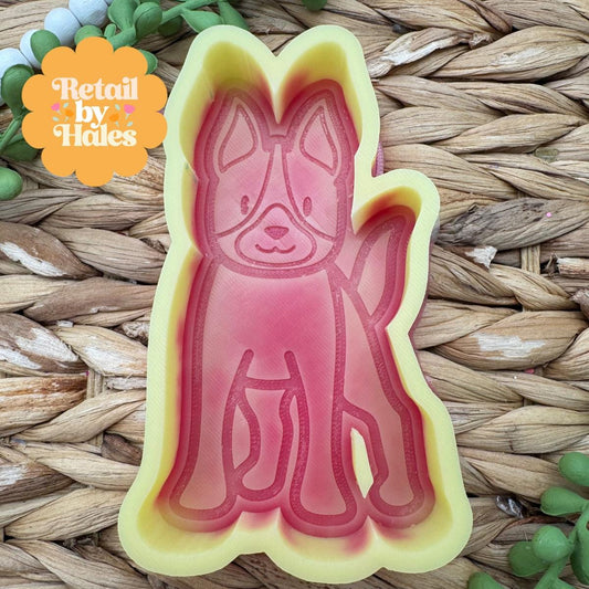 Heeler Freshie Mold, aroma bead molds, freshie making supplies, Australian cattle dog freshie molds, blue heeler mold, texas heeler mold