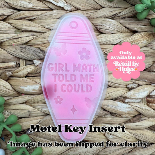 Girl Math Told Me I Could Motel Key Inserts Freshie Mold, for adult car freshie designs oven safe silicone mold for resin funny mold
