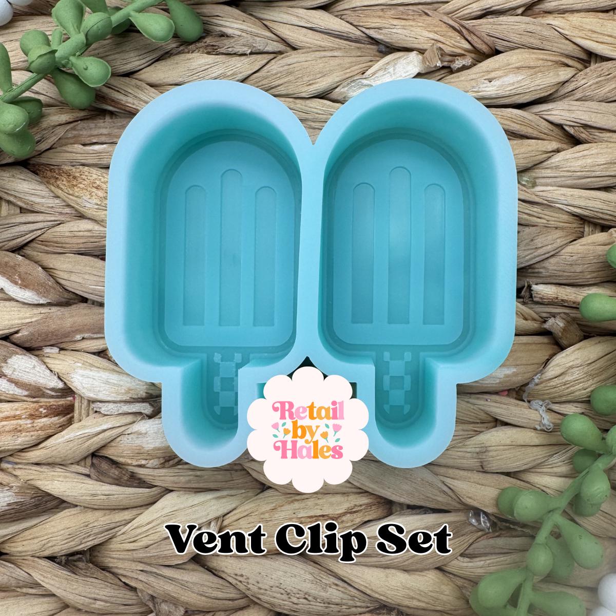 Popsicle Vent Clip Freshie Mold, Summer Freshie Molds, Flower Silicone Mold, Beach Freshie Molds, Summer Designs for Freshies