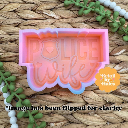 Police Wife Freshie Mold, Blue Lives Matter Wax Melt Mold, Police Support Freshie Mold, Police Department Silicone Mold