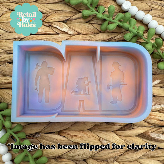 Firefighter Dad Freshie Mold, Red Lives Matter Wax Melt Mold, First Responder Support Freshie Mold, Fire Department Silicone Mold