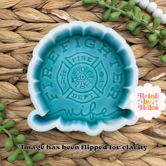 Firefighter Wife Freshie Mold, Red Lives Matter Wax Melt Mold, First Responder Support Freshie Mold, Fire Department Silicone Mold