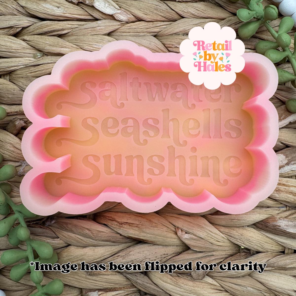 Saltwater Seashells Sunshine Freshie Mold, vacation freshie mold, ocean freshie mold, cruise freshie mold, summer freshie mold