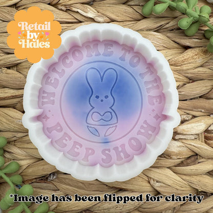 Peep Show Freshie Mold for easter, car freshie design oven safe silicone mold for resin easter mold for bath bomb, adult easter freshie mold