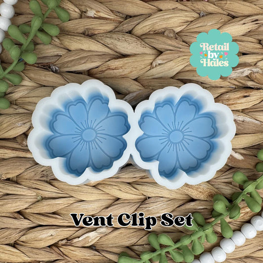 Flower vent clip freshie Mold, Summer freshie molds, flower mold, cute freshie molds, flower freshie molds, wax melt mold