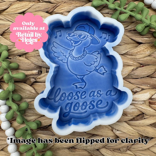 Loose as a Goose Freshie Mold, Dancing Goose Freshie Molds, Year Round Freshie Mold, Silicone Mold for Soap, Wax Melt Freshie Mold