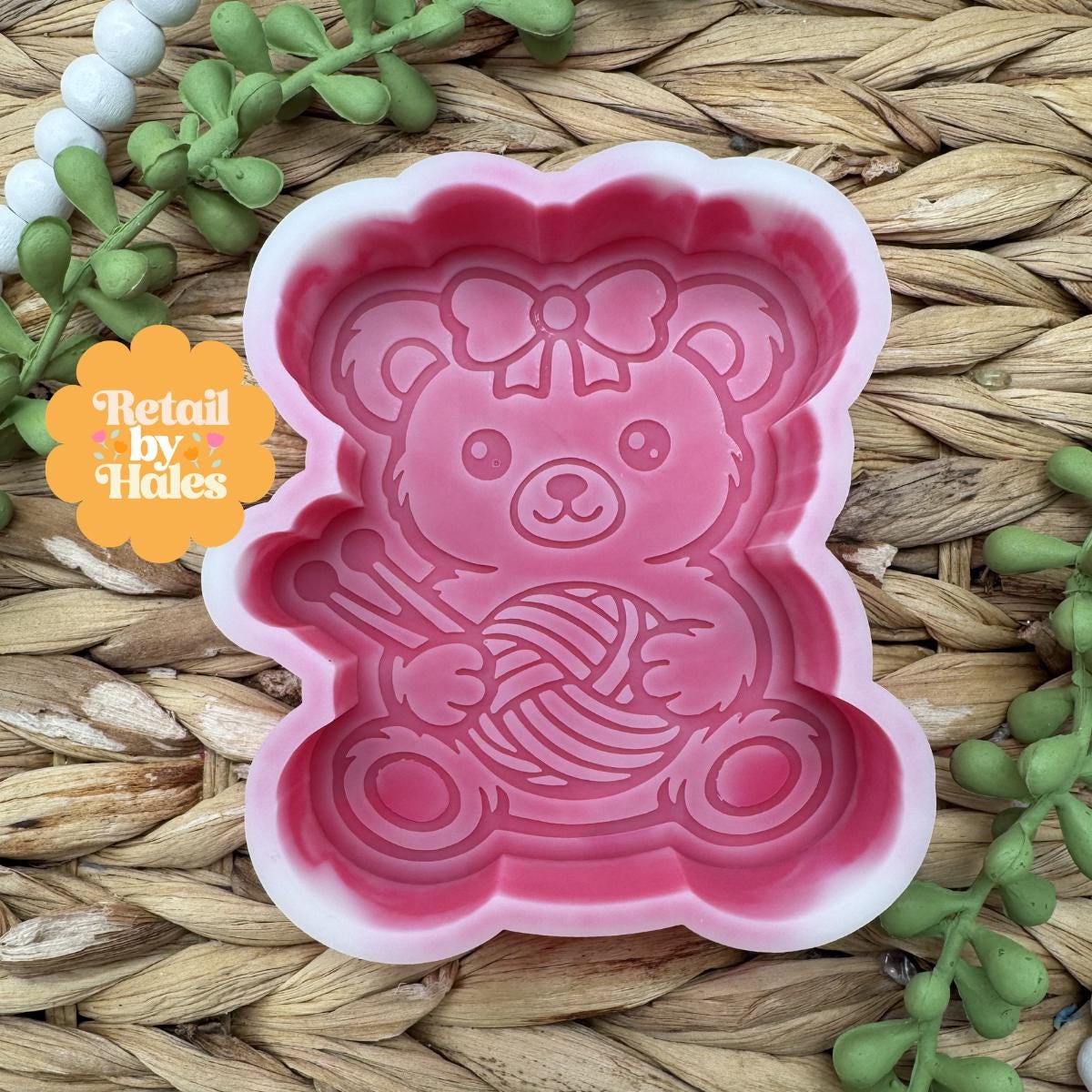 Knitting Bear Freshie Mold, Animals Freshie Molds, Crafting Freshie Molds, Crochet Freshie Molds, crochet bear Freshie Mold