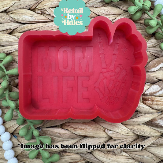 Mom Life Freshie Mold, stay at home mom freshie molds, funny mom freshie, mother's day freshie mold, skeleton mom mold, peace sign mom