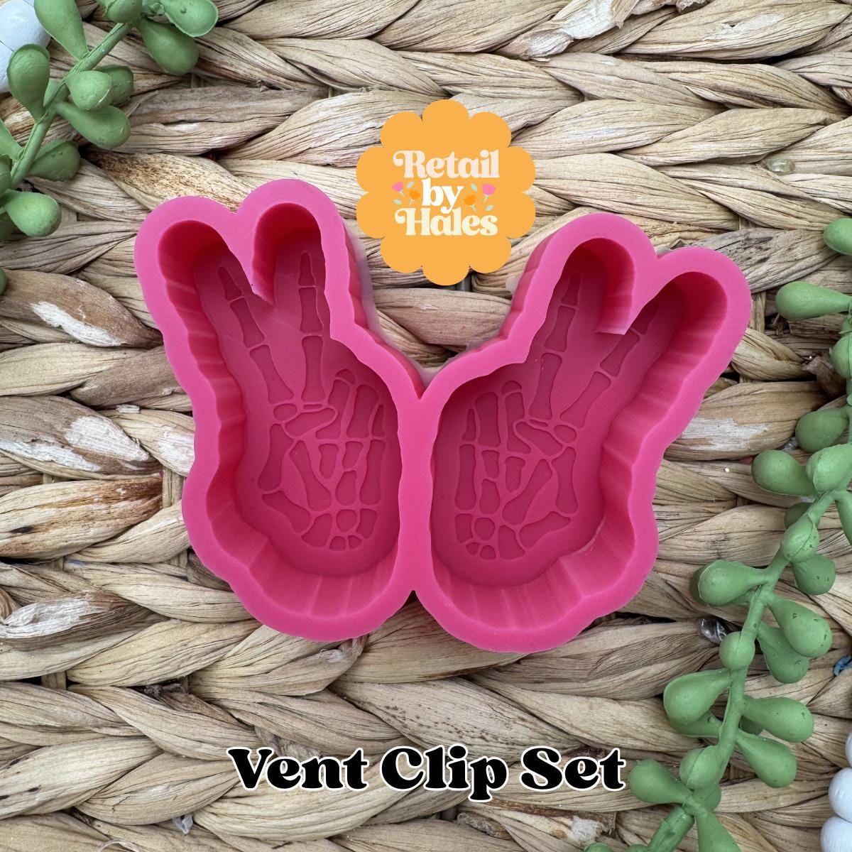 Peace Sign Skeleton Vent Clip Freshie Mold, halloween vent clip molds, wax melt mold halloween, mom life peace sign skeleton mold