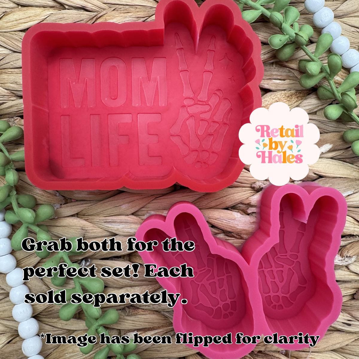 Peace Sign Skeleton Vent Clip Freshie Mold, halloween vent clip molds, wax melt mold halloween, mom life peace sign skeleton mold