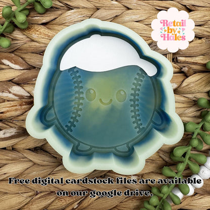 Smile Baseball Freshie Mold, sports car freshie design oven safe silicone molds for wax melts mold for resin car freshie mold