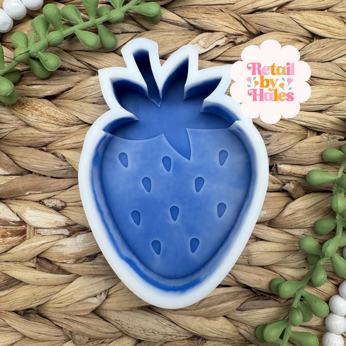 Strawberry Freshie Mold, valentine's day freshie mold, soap mold for summer, spring silicone mold, strawberry freshie mold, fruit