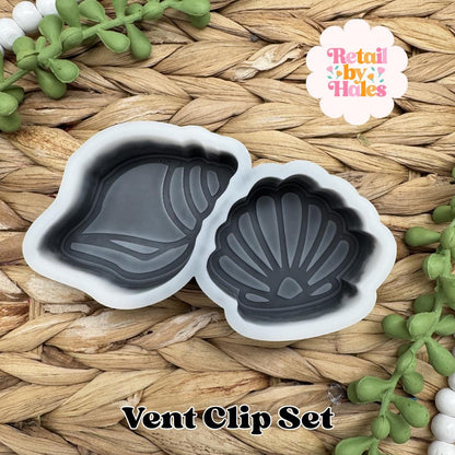 Seashell Cherries Vent Clip Freshie Mold, vacation freshie mold, ocean freshie mold, cruise freshie mold, summer freshie mold