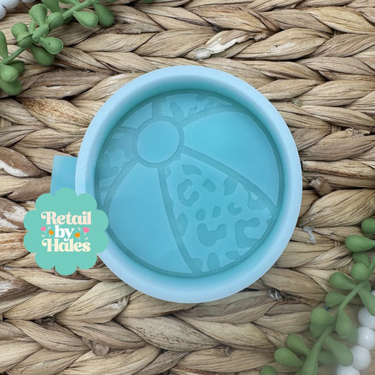 Leopard Print Beach Ball Mold, Summer Freshie Molds, Sun Freshie Mold, Beach Silicone Mold, Easy Cardstock Molds for Beginner, Popular Molds