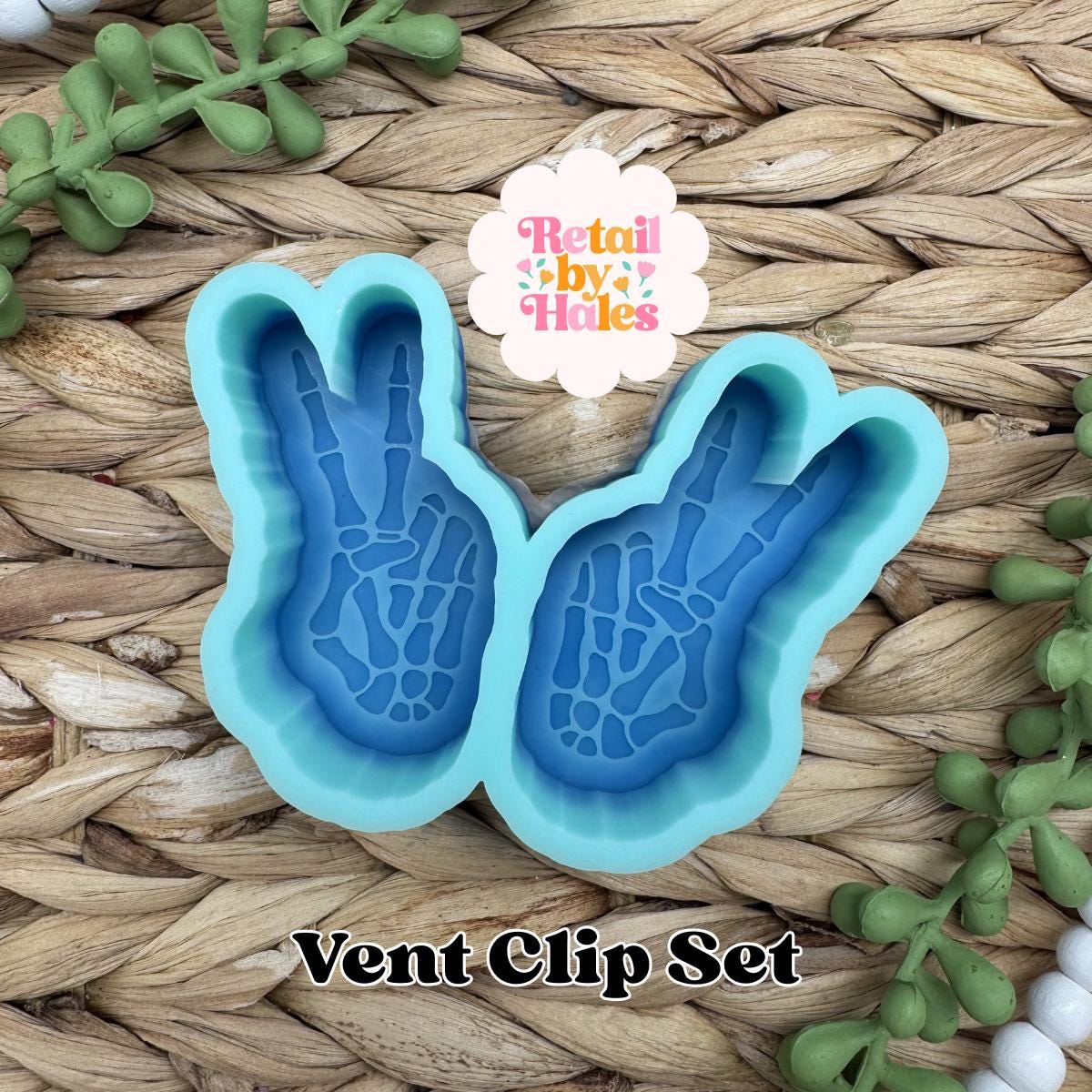 Peace Sign Skeleton Vent Clip Freshie Mold, halloween vent clip molds, wax melt mold halloween, mom life peace sign skeleton mold