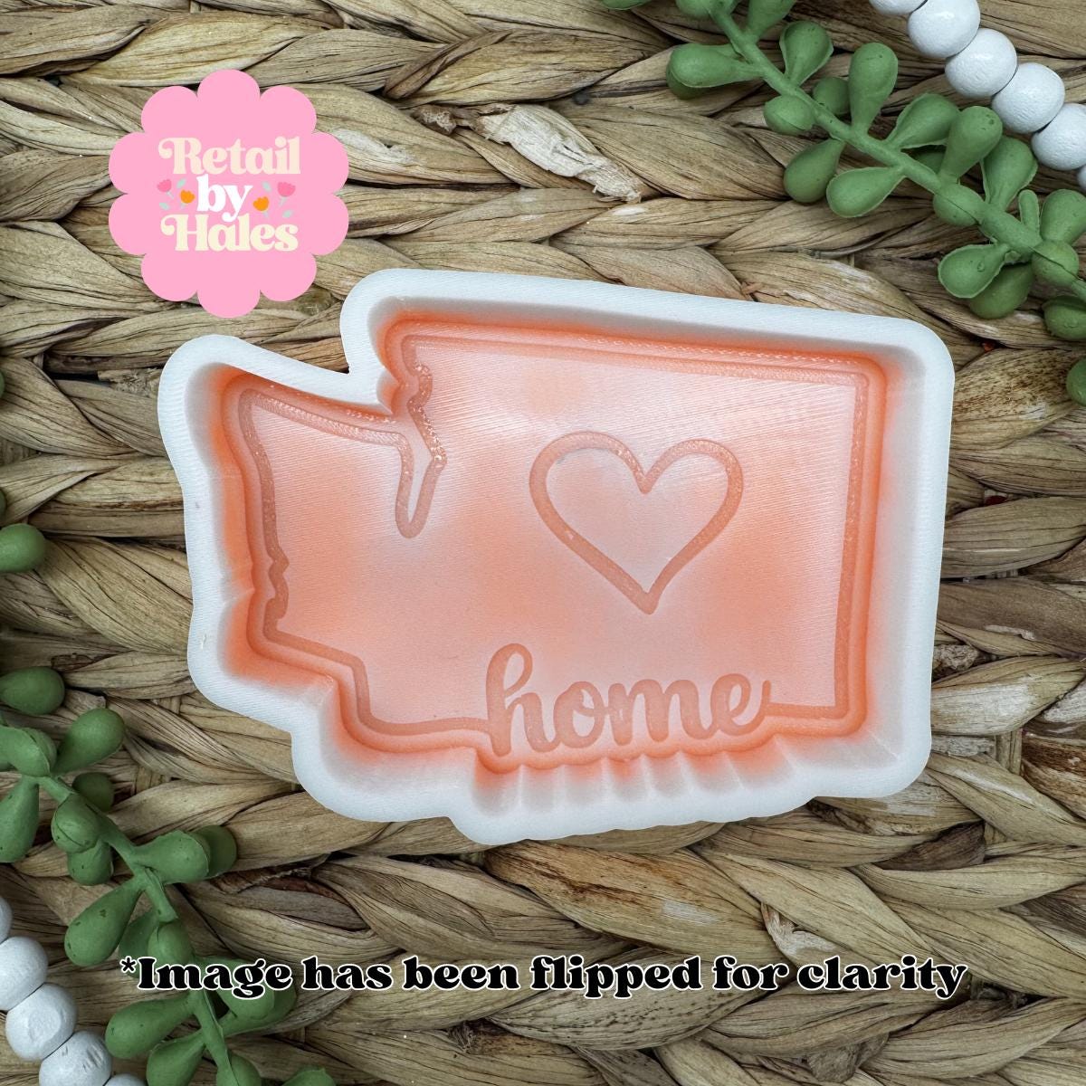 Washington Freshie Mold, Home State Freshie Molds, USA Freshie Molds, Beginner Aroma Bead Molds, Washington State Freshie Mold