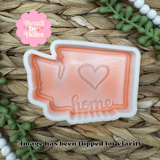 Washington Freshie Mold, Home State Freshie Molds, USA Freshie Molds, Beginner Aroma Bead Molds, Washington State Freshie Mold