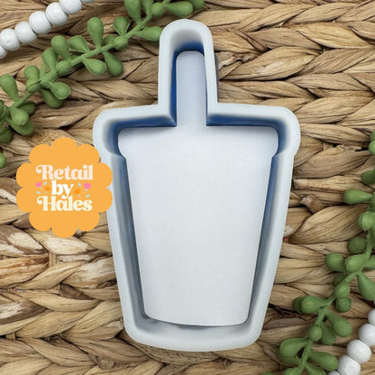 Iced Coffee Freshie Mold, bestselling freshie molds, coffee shop freshie, Cardstock Freshie Mold, travel cup coffee freshie mold