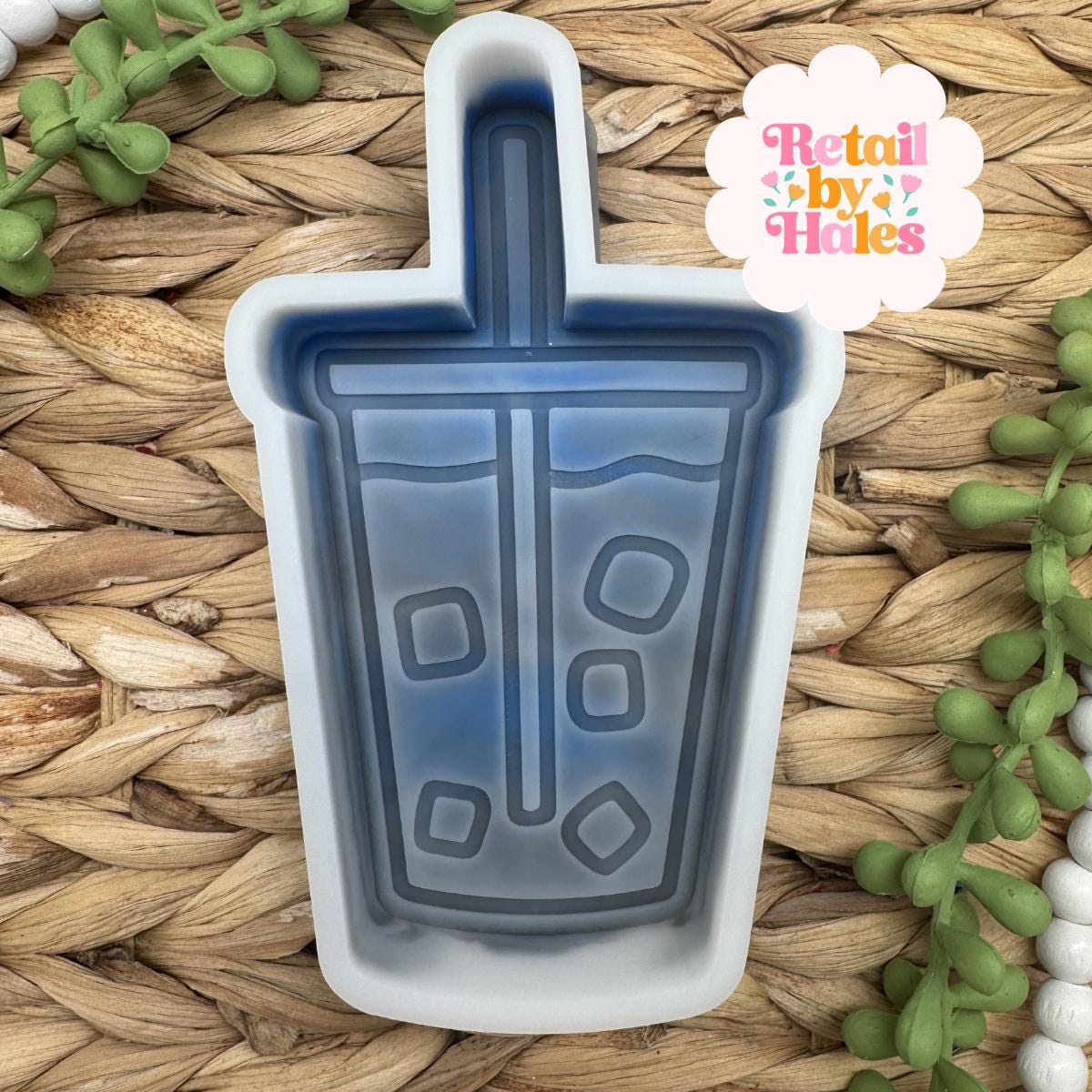 Iced Coffee Freshie Mold, bestselling freshie molds, coffee shop freshie, Cardstock Freshie Mold, travel cup coffee freshie mold