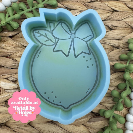 Lemon with Bow Freshie Mold, Lime Silicone Molds, Beginner Freshie Molds, Bestselling freshie molds, citrus freshie molds, summer freshies