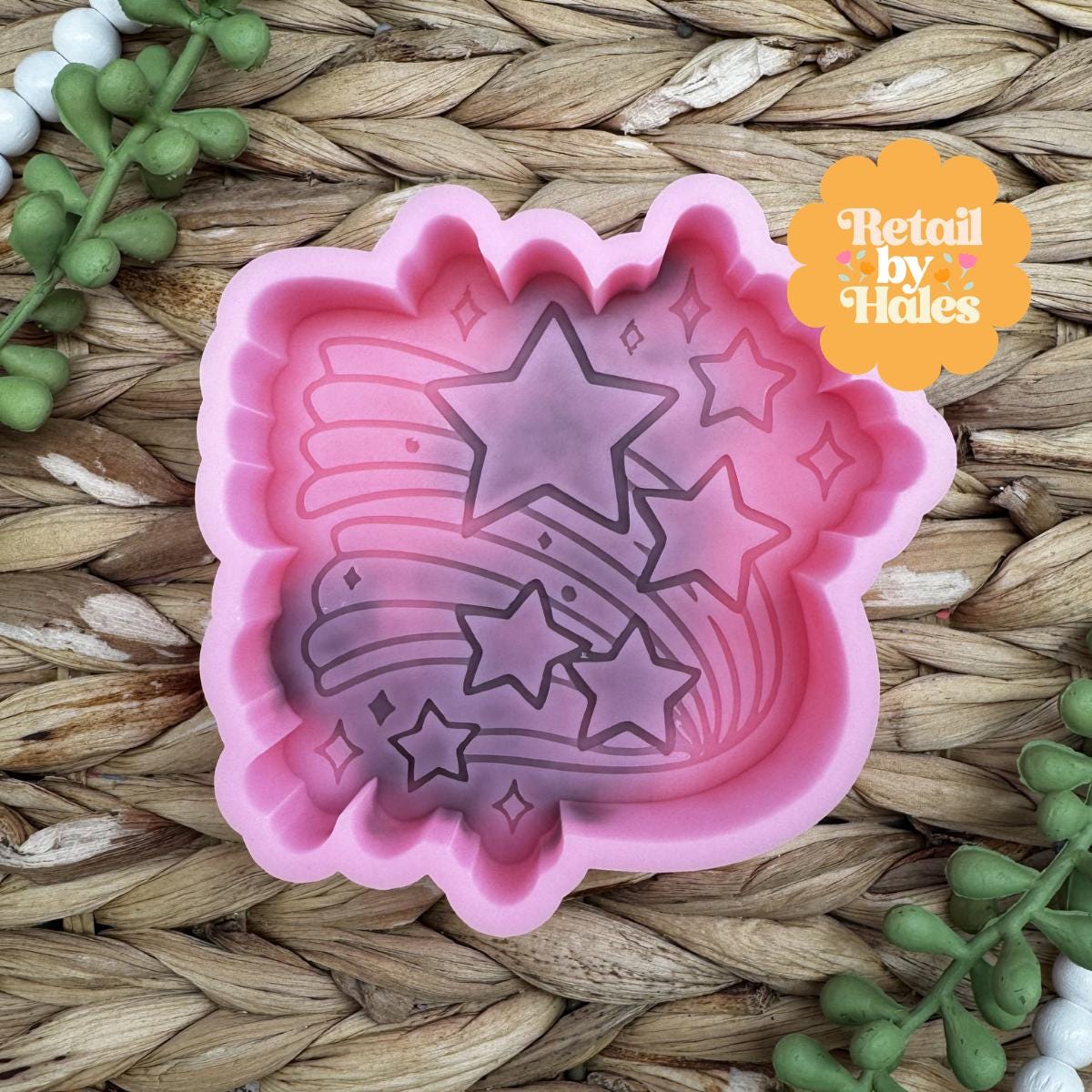 Stars Freshie Mold, Retro freshie mold, lisa silicone mold