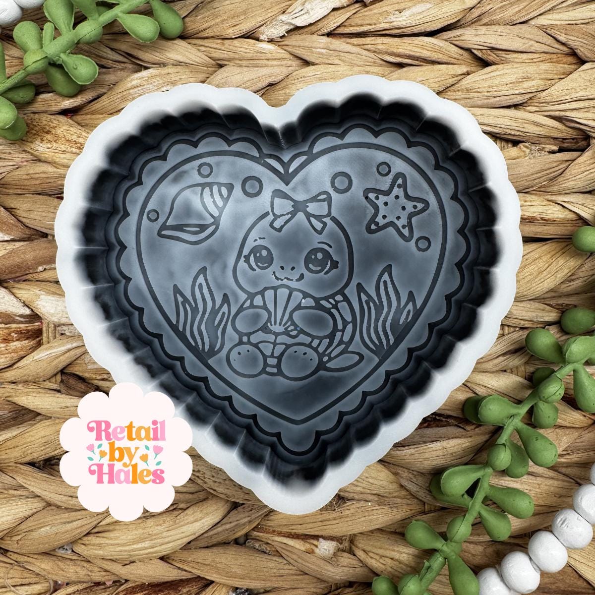 Turtle Heart Freshie Mold, Summer Freshie Molds, Animal Freshie Molds, Ocean Freshie Mold, Beach Freshie Mold, Swimming Freshie