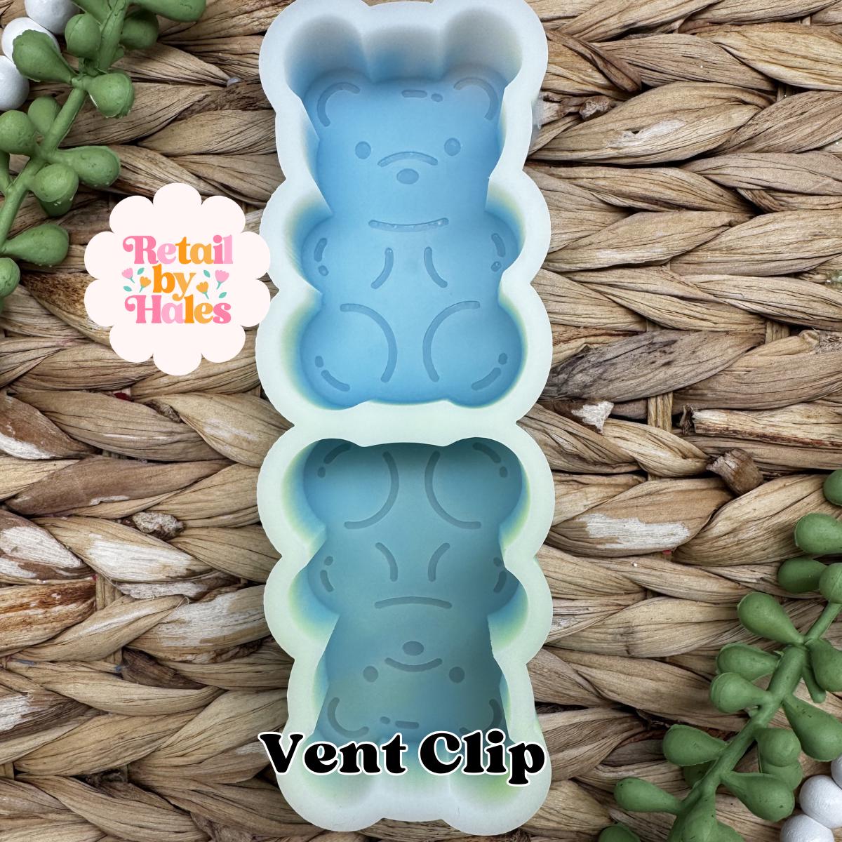 Gummy Bear Vent Clip Freshie Mold, candy freshie mold, candy shop freshie mold, gummy bear soap mold, gummy bear wax mold, simple freshie