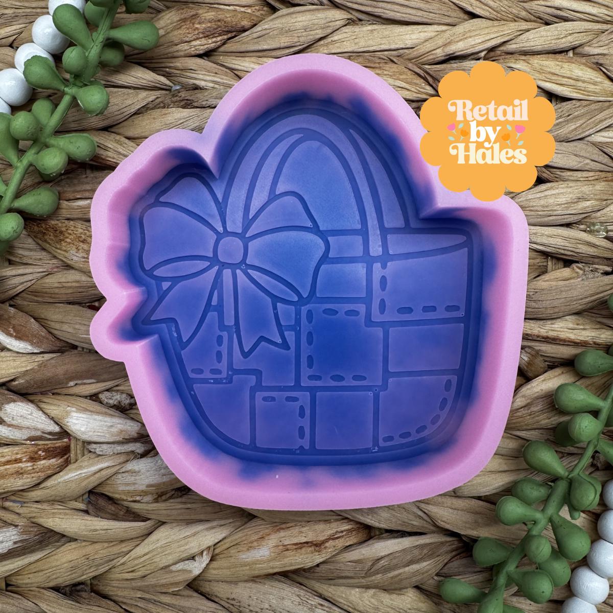 Patchwork Purse Freshie Mold, purse soap mold, girly freshie mold, checkerboard purse soap mold, quilted freshie mold