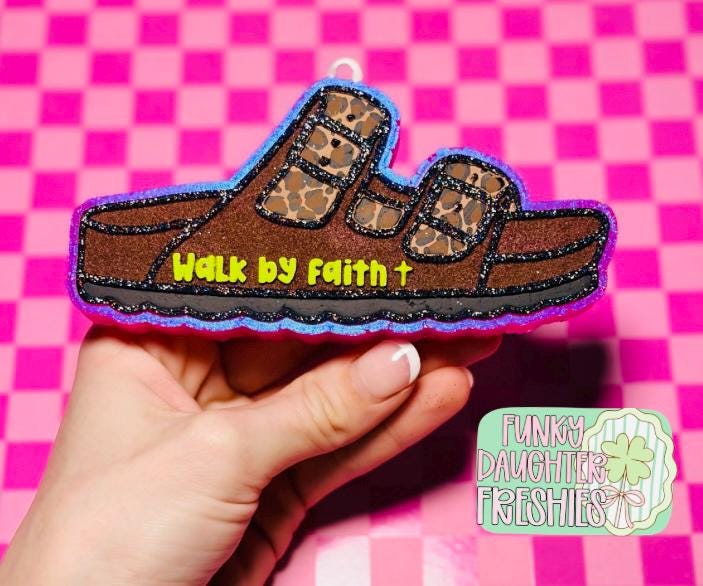 Jerusalem Cruisers freshie mold, Walk by Faith Freshie mold, christian silicone mold, sandal soap mold, Jesus freshie mold, christian molds
